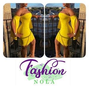 Slit sleeve body con dress